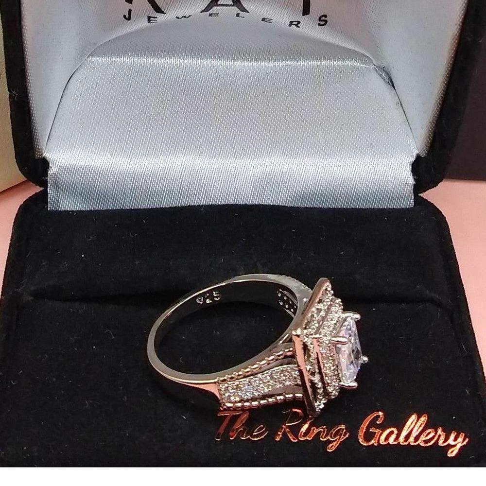 Diamond Antique Ring STERLING SILVER size 6,7,8,9,10